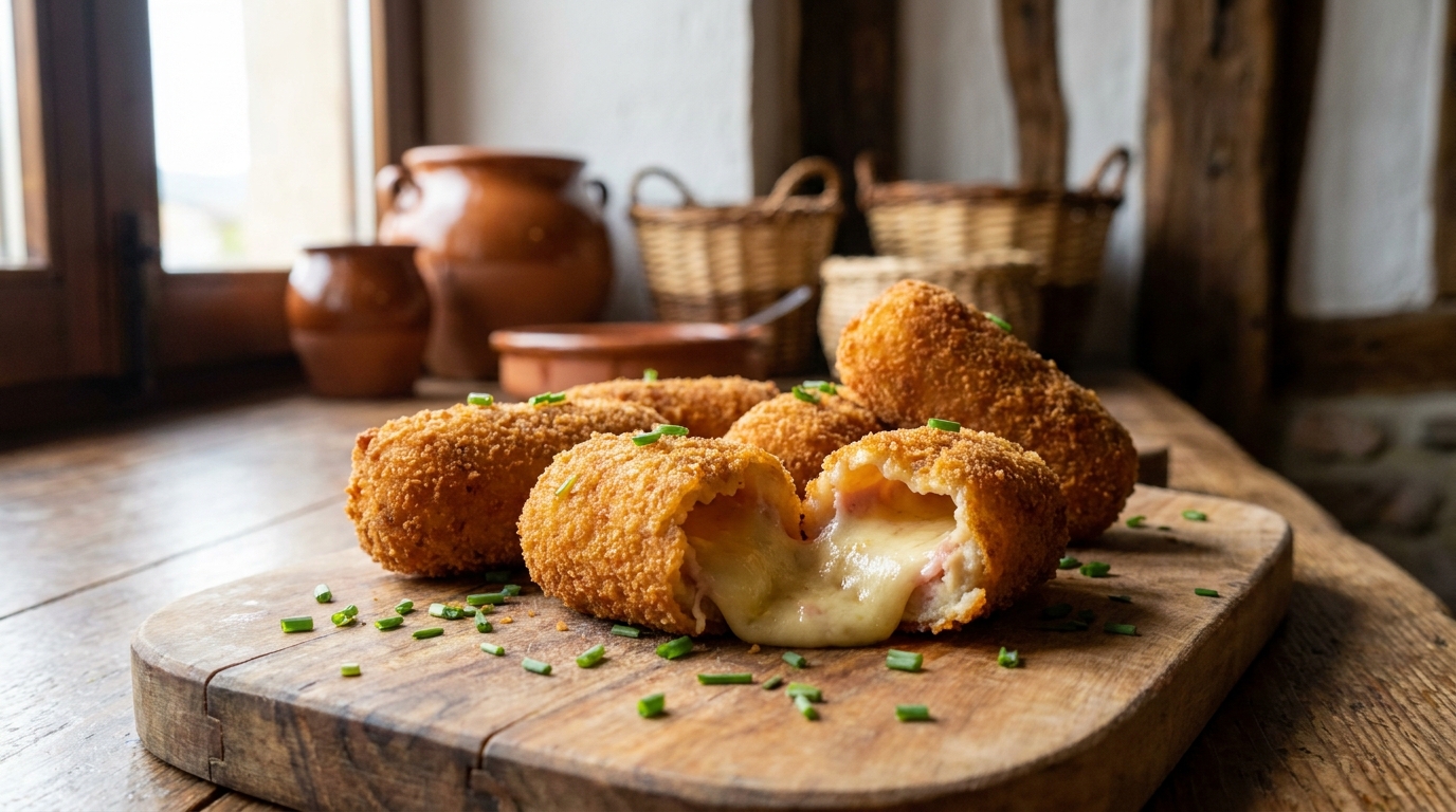 Croquetas de jamón y queso Cabrales