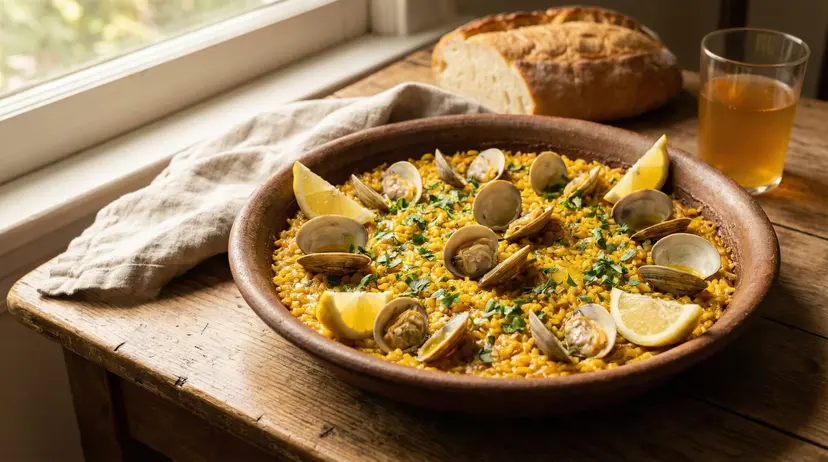 Arroz con almejas al estilo marinero