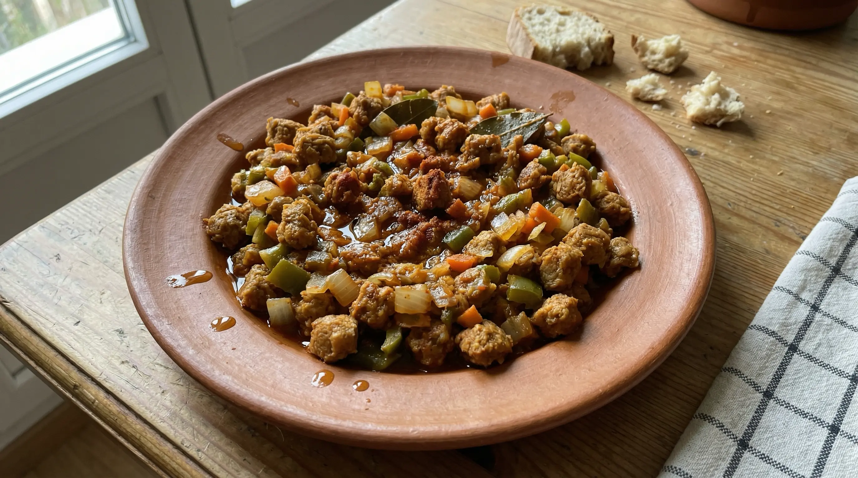 Picadillo vegano asturiano (Zorra de Soja)