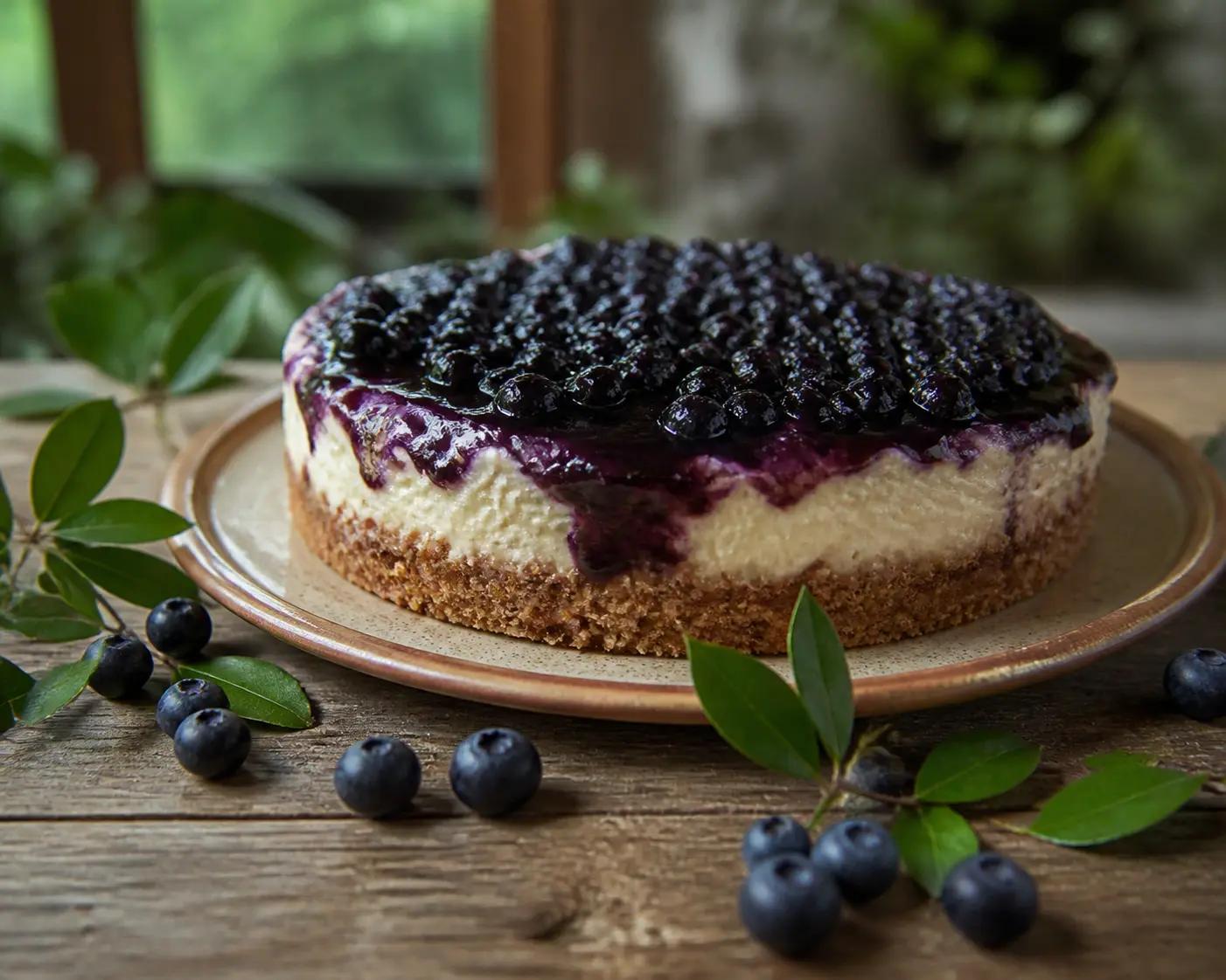 Tarta de queso y arándanos (Del Bosque Asturiano)