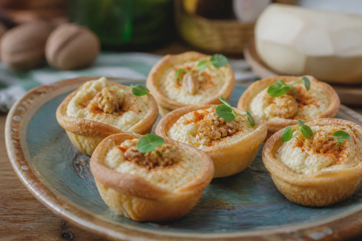 Tartaletas de queso Afuega'l Pitu (Aperitivo Gourmet)